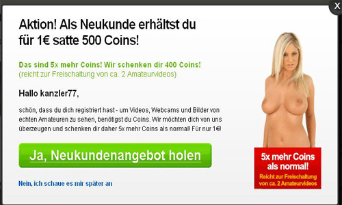 Angebot Amateurseite